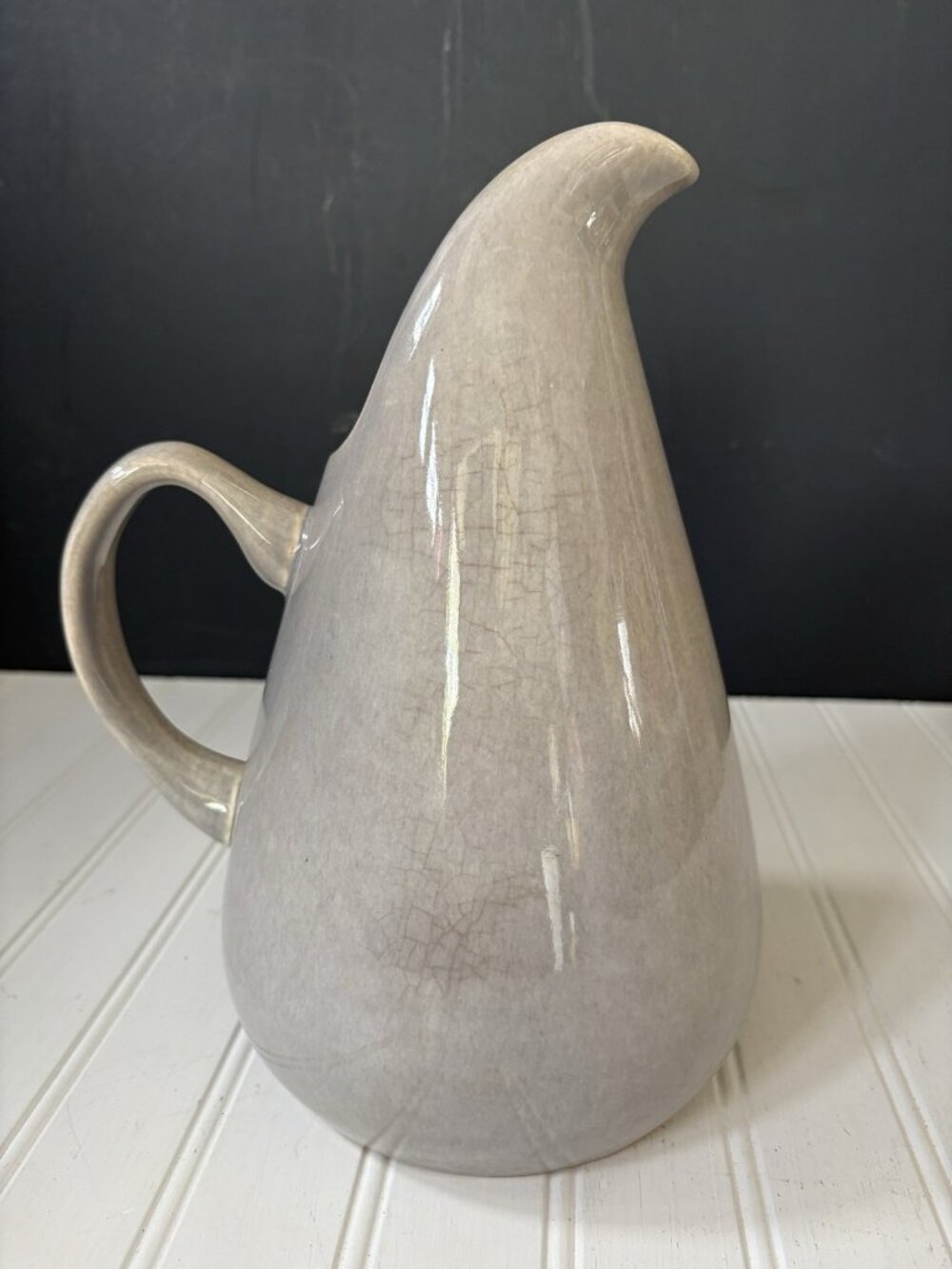 Russel Wright American Modern Pitcher Steubenville Pottery Crazing Vintage